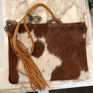 Cowhide crossbody